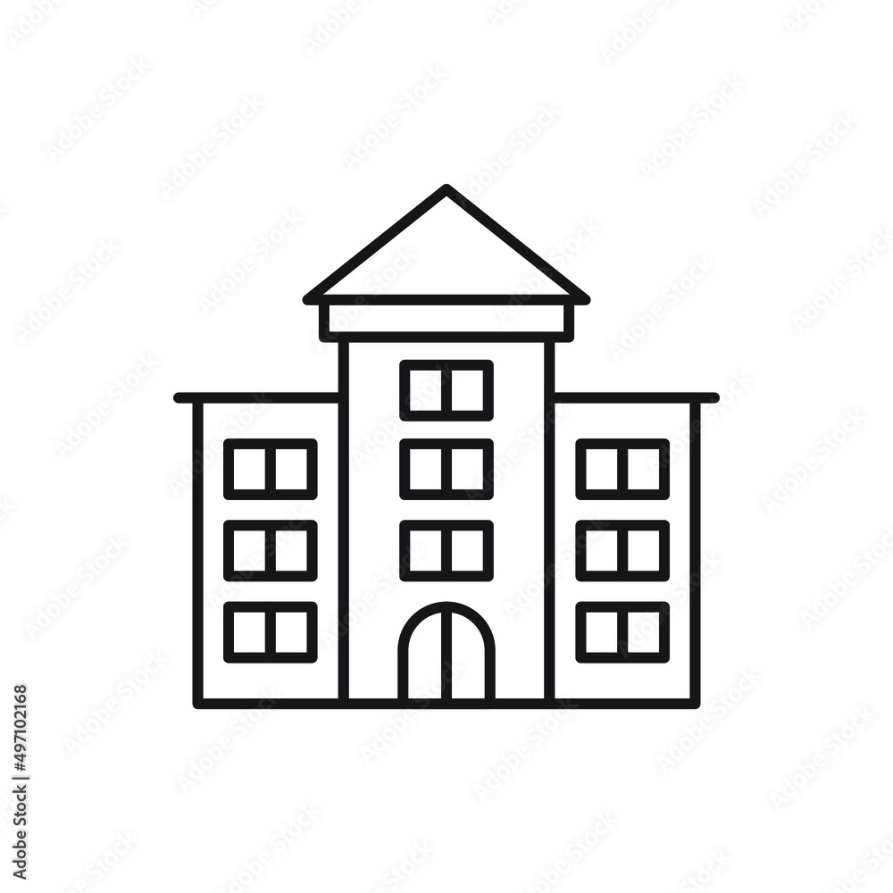 Building Icon line for website, symbol presentation Building Icon line for website, symbol presentation