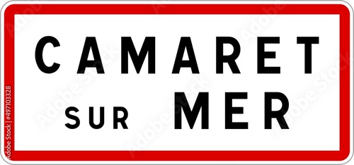 Panneau entrée ville agglomération Camaret-sur-Mer / Town entrance sign Camaret-sur-Mer photo