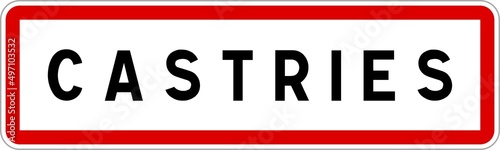 Panneau entrée ville agglomération Castries / Town entrance sign Castries photo