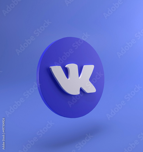 Social network icon in contact 3d illustration