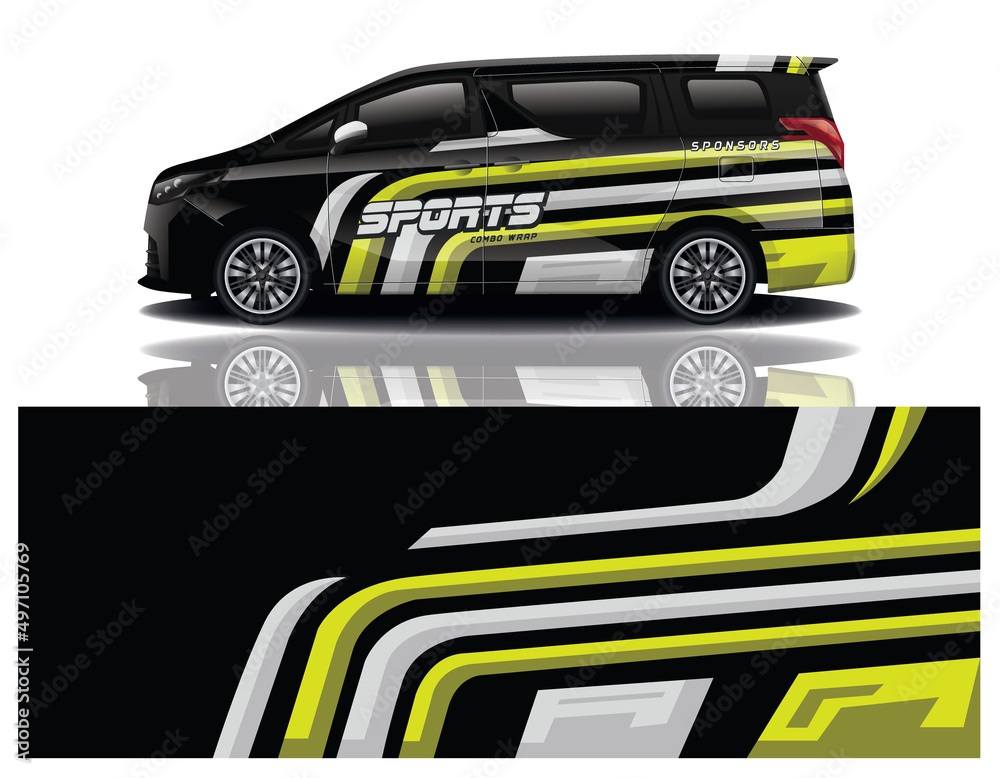 Fototapeta premium wrap car design template