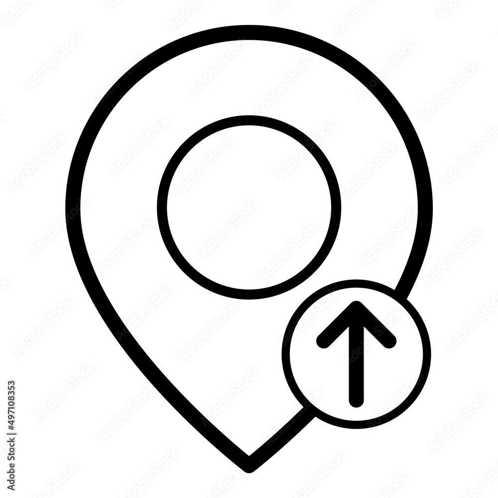 Upload Map Pin Flat Icon Isolated On White Background Upload Map Pin Flat Icon Isolated On White Background