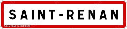 Panneau entrée ville agglomération Saint-Renan / Town entrance sign Saint-Renan photo