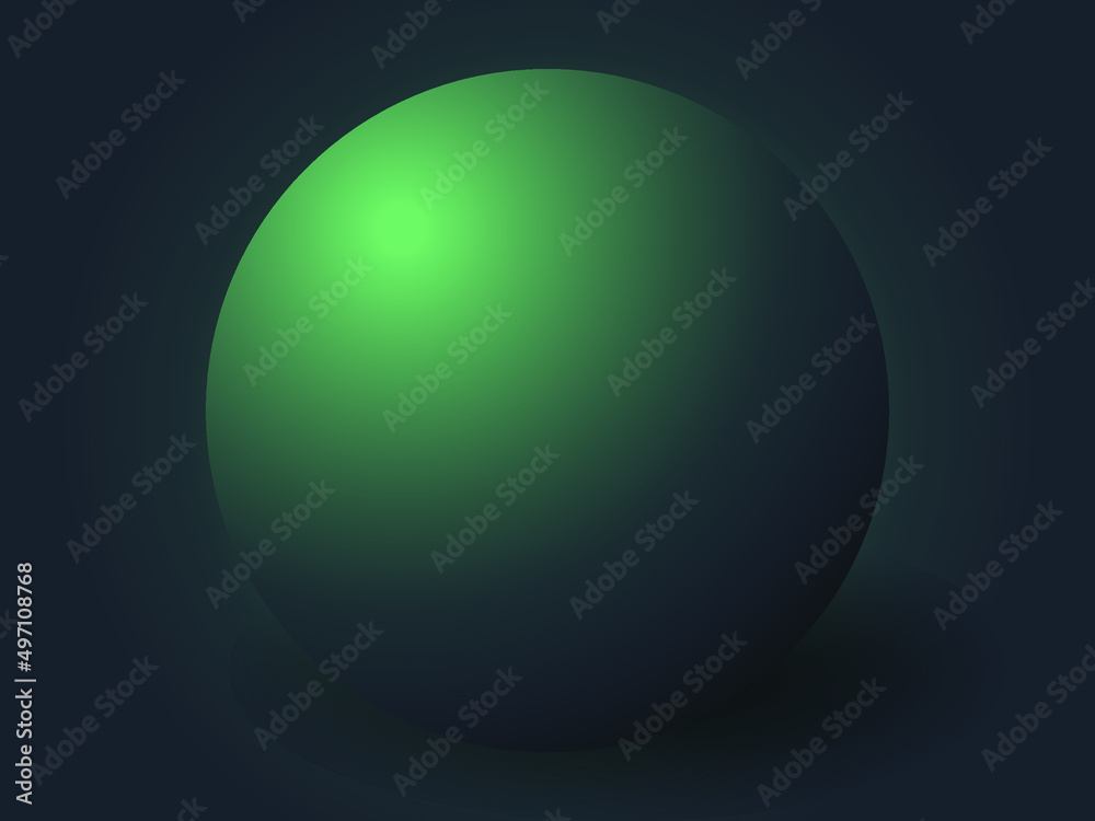 Dark green sphere vector background