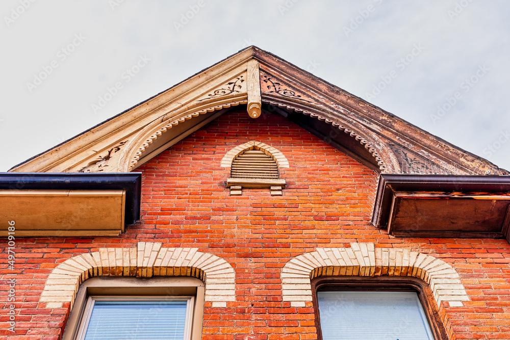 Colonial Victorian style architecture in Toronto Canada