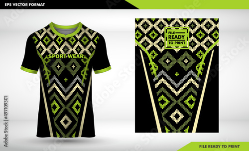 COOL PATREN SPORT WEAR, COOL DESIGN PIXEL t-shirt e-sport design template, Soccer jersey mockup for football club. jersey rugby pattren army