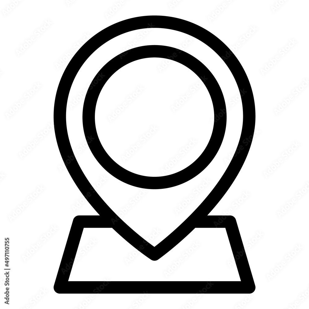 Pin Location Map Flat Icon Isolated On White Background Pin Location Map Flat Icon Isolated On White Background