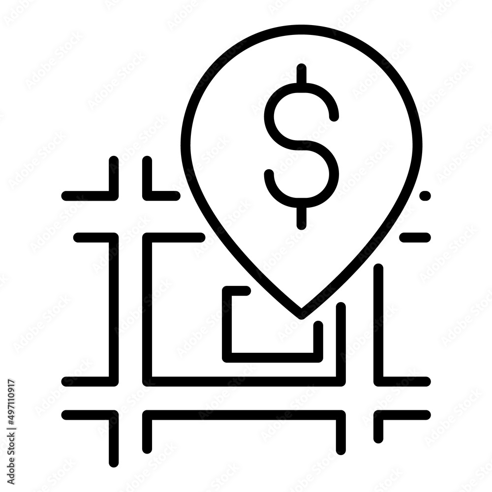 Currency Exchange Map Pin Flat Icon Isolated On White Background Currency Exchange Map Pin Flat Icon Isolated On White Background