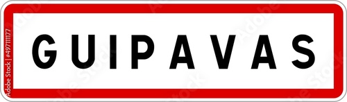 Panneau entrée ville agglomération Guipavas / Town entrance sign Guipavas