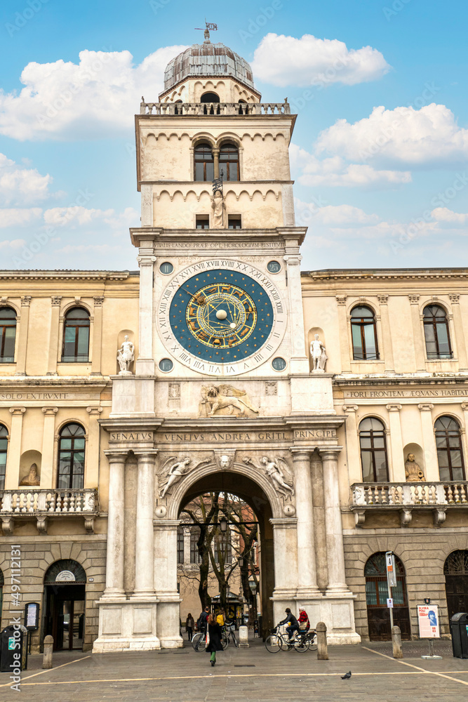 The beautiful clock tower of Padua