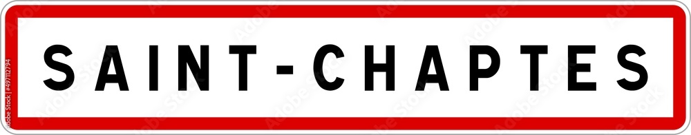 Panneau entrée ville agglomération Saint-Chaptes / Town entrance sign Saint-Chaptes Panneau entrée ville agglomération Saint-Chaptes / Town entrance sign Saint-Chaptes