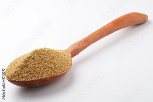 Fototapeta Naklejka Na Ścianę i Meble -  Indian spices, Coriander Powder or Dhaniya Powder with Coriander seeds