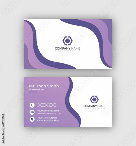 Corporate business card design template