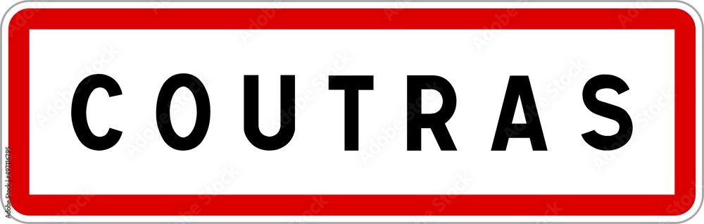 Panneau entrée ville agglomération Coutras / Town entrance sign Coutras Panneau entrée ville agglomération Coutras / Town entrance sign Coutras