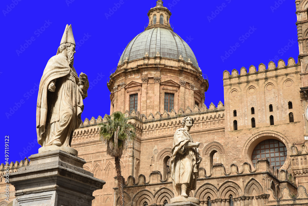 Statues de la cathédrale de Palerme. Sicile