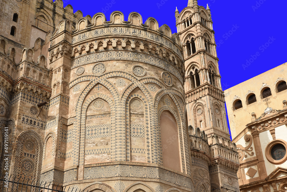 Chevet de la cathédrale de Palerme. Sicile