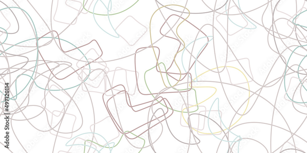 Fototapeta premium Chaotic Simple Seamless Pattern Textile One Line