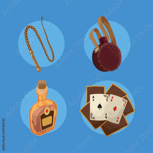 four wild west items
