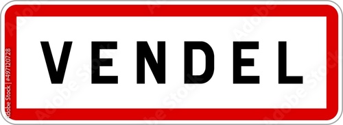 Panneau entrée ville agglomération Vendel / Town entrance sign Vendel photo