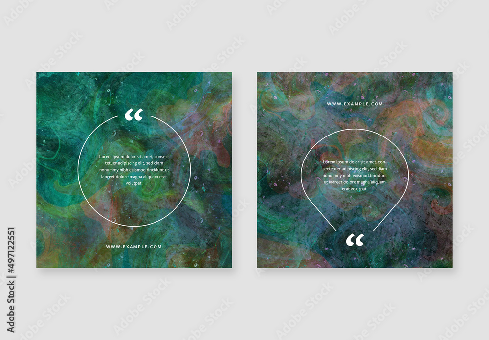 Quote Layouts with Abstract Background Stock Template | Adobe Stock
