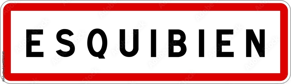 Panneau entrée ville agglomération Esquibien / Town entrance sign Esquibien Panneau entrée ville agglomération Esquibien / Town entrance sign Esquibien