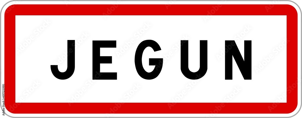 Panneau entrée ville agglomération Jegun / Town entrance sign Jegun Panneau entrée ville agglomération Jegun / Town entrance sign Jegun