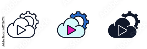 content management icon symbol template for graphic and web design collection logo vector illustration