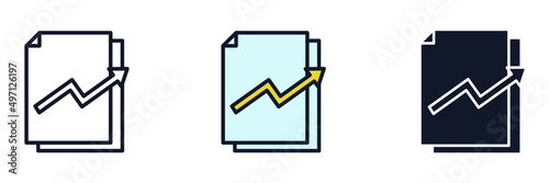 business plan icon symbol template for graphic and web design collection logo vector illustration