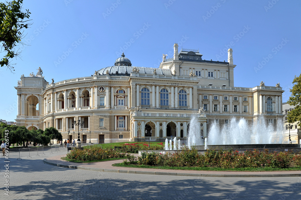 Building of the opera and ballet theatre in Odessa, Ukraine.