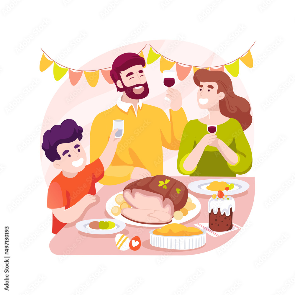 Easter lamb isolated cartoon vector illustration.