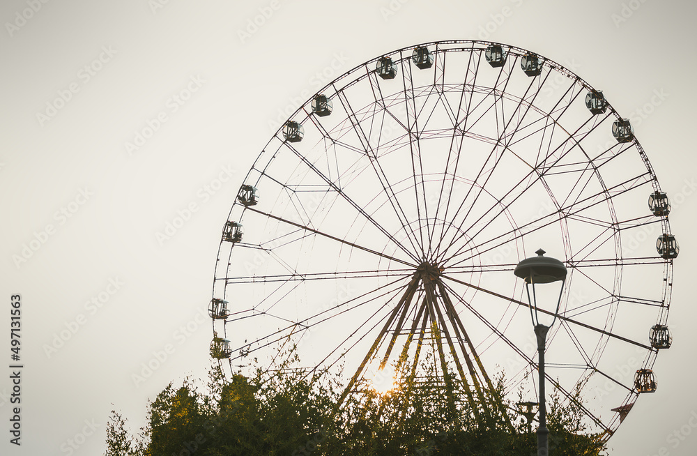 Ferris wheel at sunset