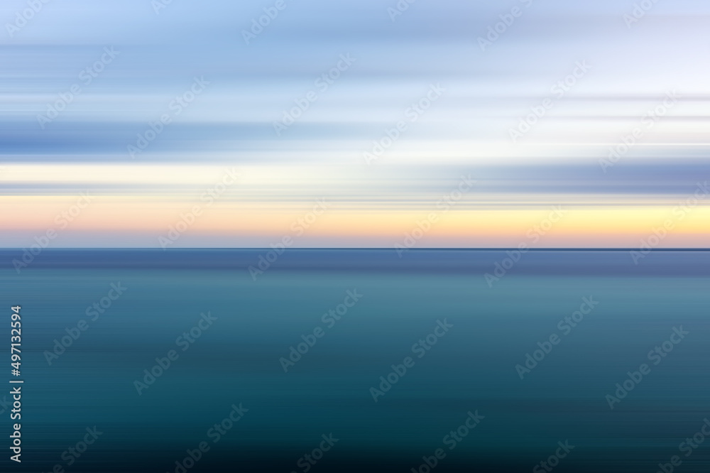 Motion blur sunset background with copy space