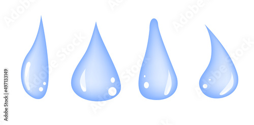 Set of water drops