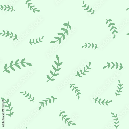 Leaves cute seamless pattern. Vector illustration for fabric design  gift paper  baby clothes  textiles  cards.