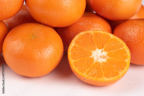 oranges on white background