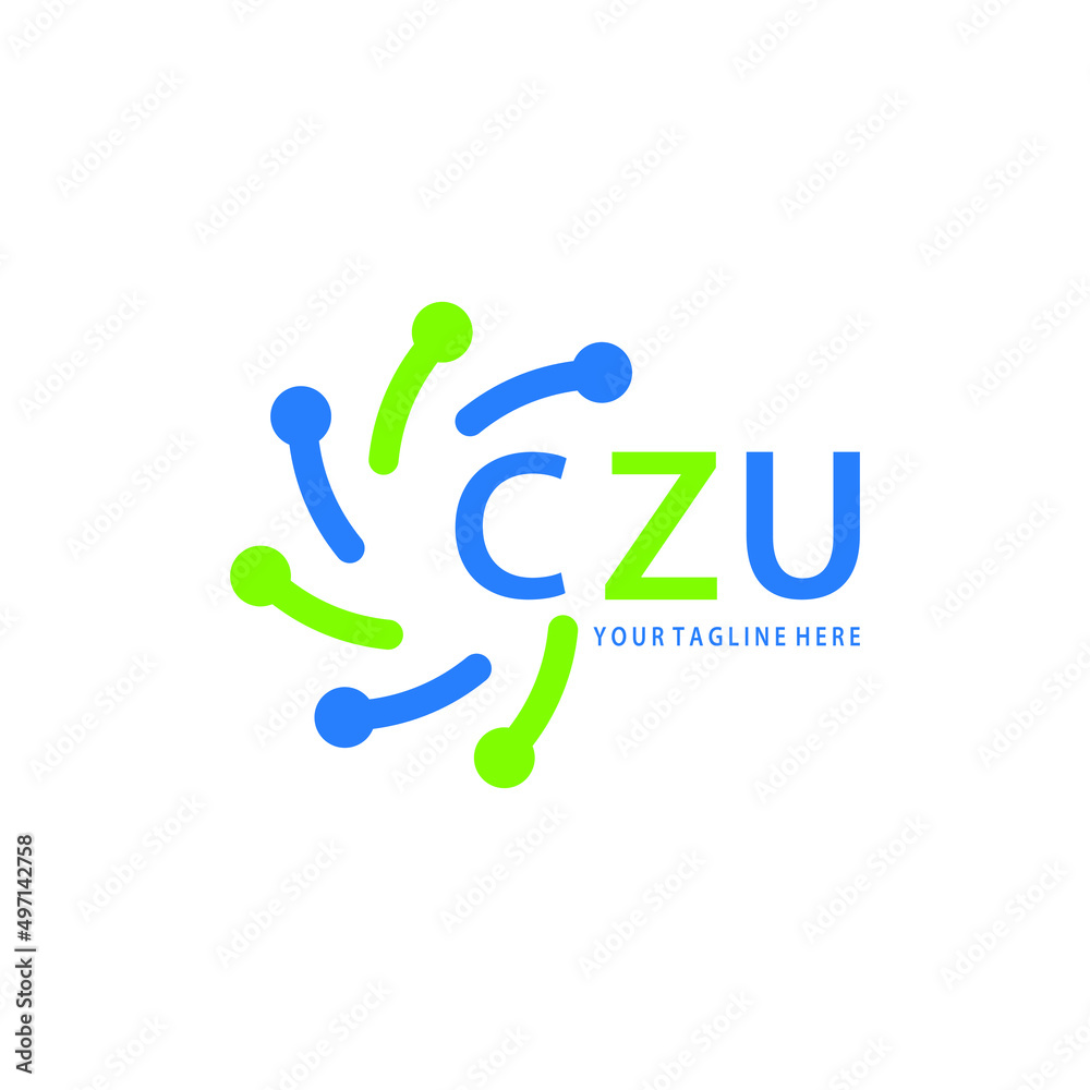 CZU logo design initial creative letter on white background.
CZU vector logo simple, elegant and luxurious,technology logo shape.CZU unique letter logo design.  - obrazy, fototapety, plakaty 