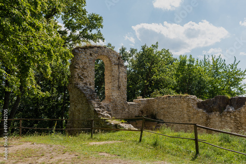 Ruins of medieval monastery Katarinka, Dechtice, Slovakia, Europe photo
