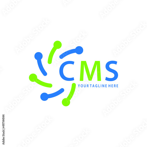 CMS logo design initial creative letter on white background.
CMS vector logo simple, elegant and luxurious,technology logo shape.CMS unique letter logo design. 