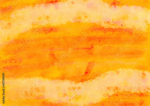 Orange tie dye watercolor abstract fabric background