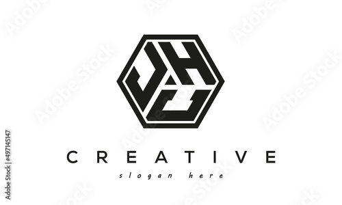 JHC creative polygon three letter logo design