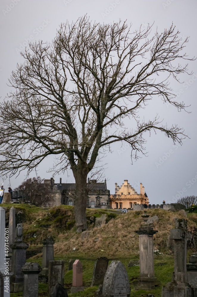 View of Stirling Castle from the old cemetery