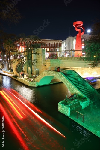 Riverwalk in San Antonio, Texas, crowded with tourists