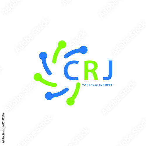 CRJ logo design initial creative letter on white background.
CRJ vector logo simple, elegant and luxurious,technology logo shape.CRJ unique letter logo design. 
