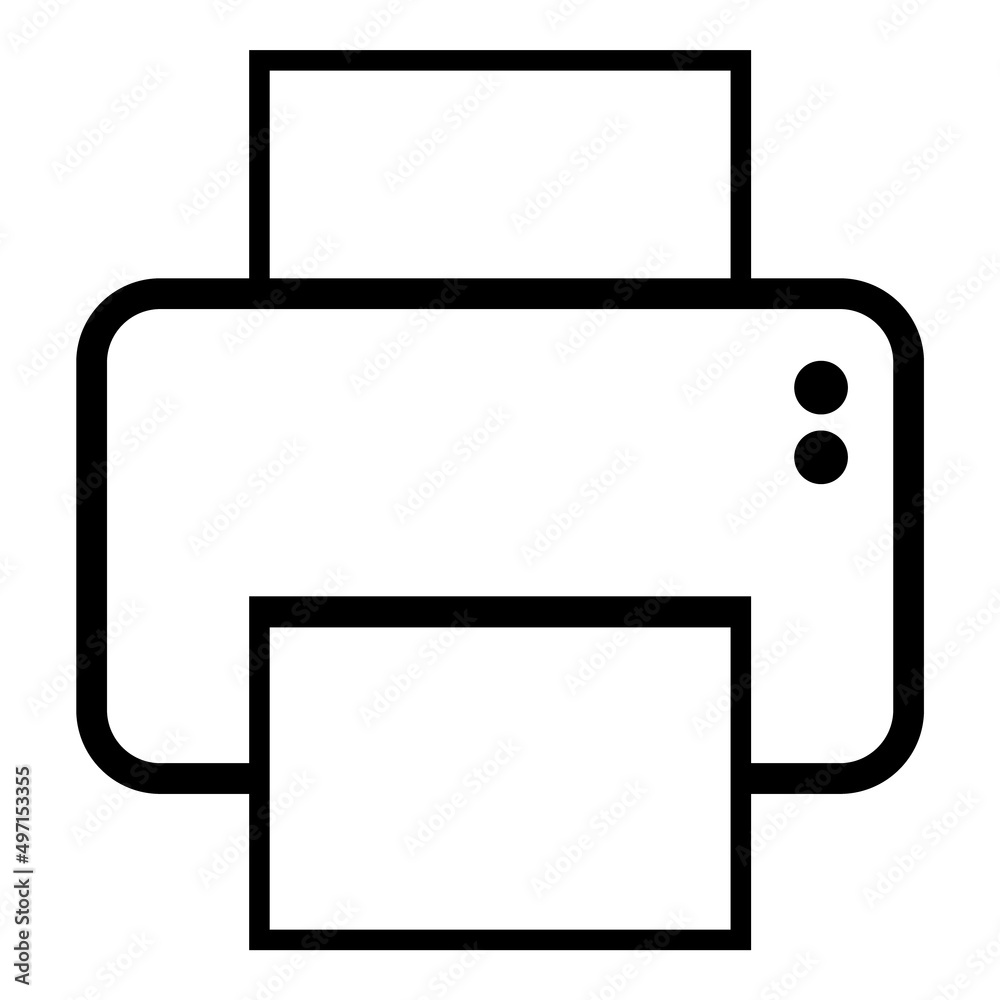 Printer Flat Icon Isolated On White Background Printer Flat Icon Isolated On White Background