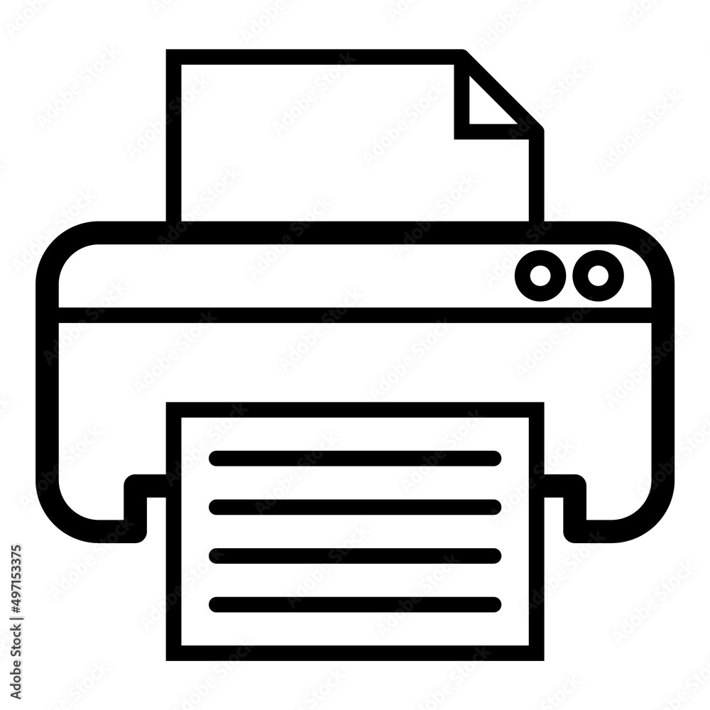 Printer Flat Icon Isolated On White Background Printer Flat Icon Isolated On White Background