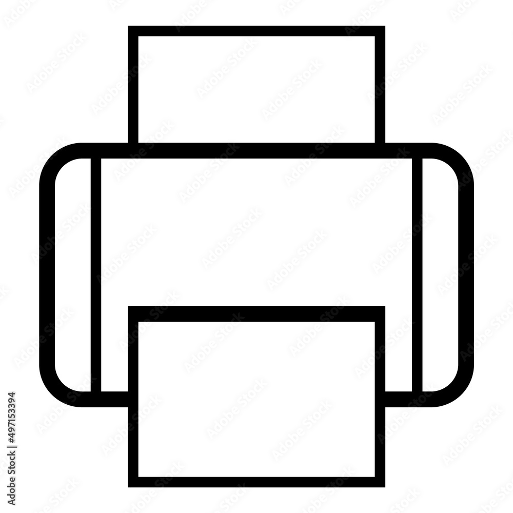 Printer Flat Icon Isolated On White Background Printer Flat Icon Isolated On White Background