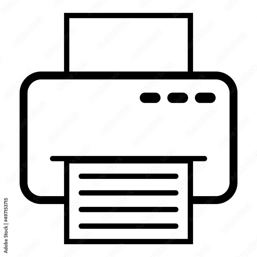Printer Flat Icon Isolated On White Background Printer Flat Icon Isolated On White Background
