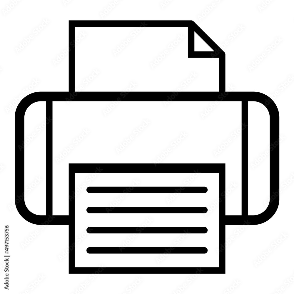 Printer Flat Icon Isolated On White Background Printer Flat Icon Isolated On White Background