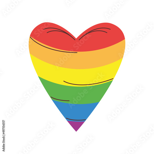 heart with rainbow lgbtq