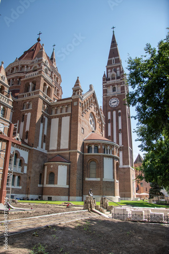 Votive church in Szeged Hungary ,july 2021,